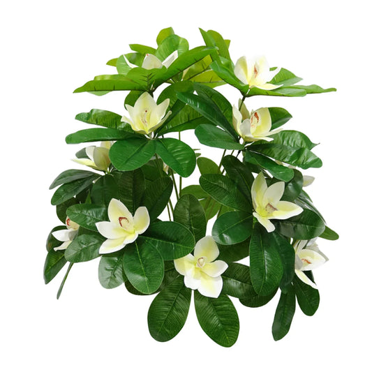 Planta artificiala, Cymbidium fara ghiveci, D4258, 60cm, verde/alb