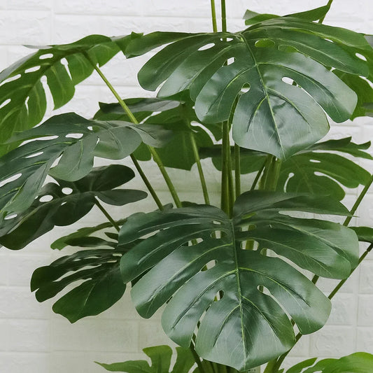 Planta artificiala, Monstera fara ghiveci, 21 frunze, D4293, 170cm, verde