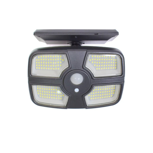 Lampa solara, cu senzor de miscare, telecomanda, lumina LED, acumulator, Naimeed D4339, 208 LED-uri