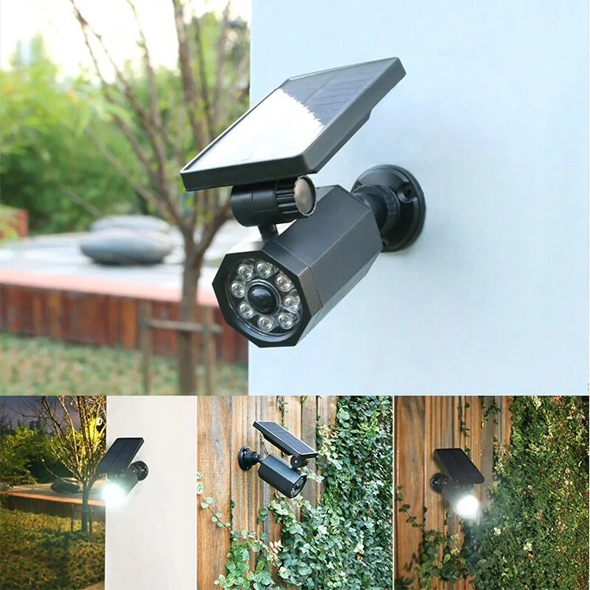 Lampa solara, cu senzor de miscare, lumina LED, telecomanda, acumulator, Naimeed D4348, 8 Power LED-uri