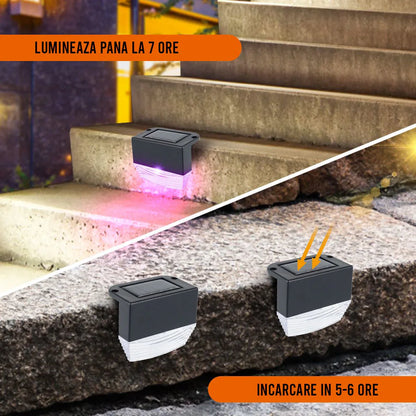 Lampa solara, lumina LED, iluminare ambientala sau multicolora, acumulator, Naimeed D4349, set 2 bucati