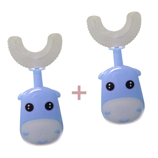 Set 2 Periute de Dinti, U-shape, pentru Copii 3-6 ani, Naimeed D4366, Albastru