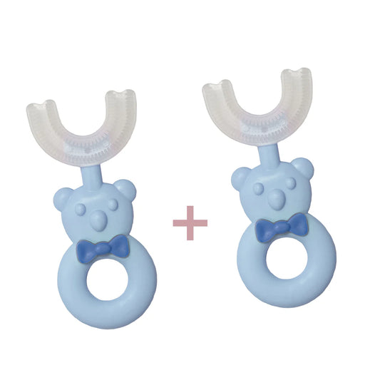 Set 2 Periute de Dinti, U-shape, pentru Copii 6-12 ani, Naimeed D4368, Albastru