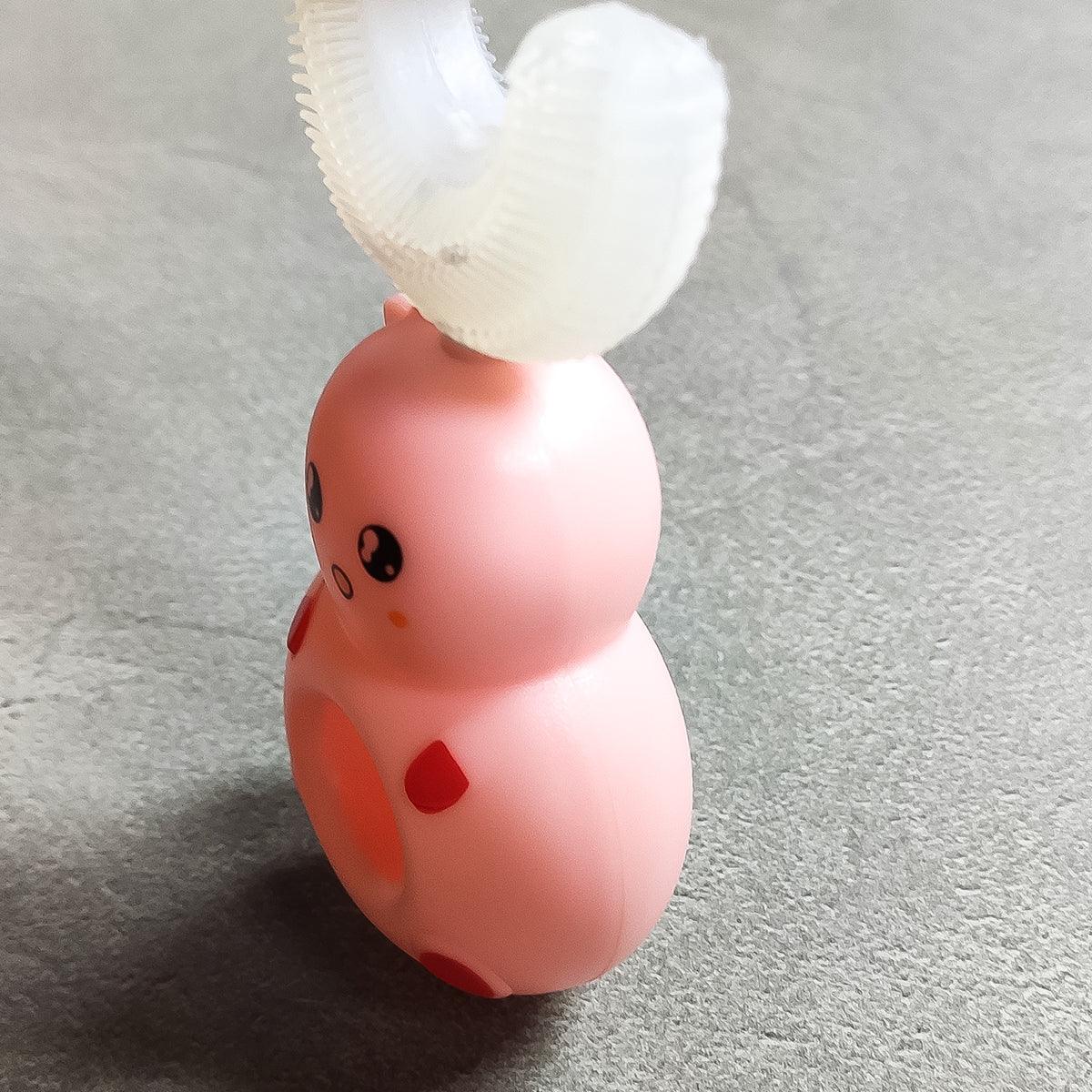 Periuta de Dinti Circulara U-shape, pentru Copii 2-12 ani, Naimeed D4372, Roz