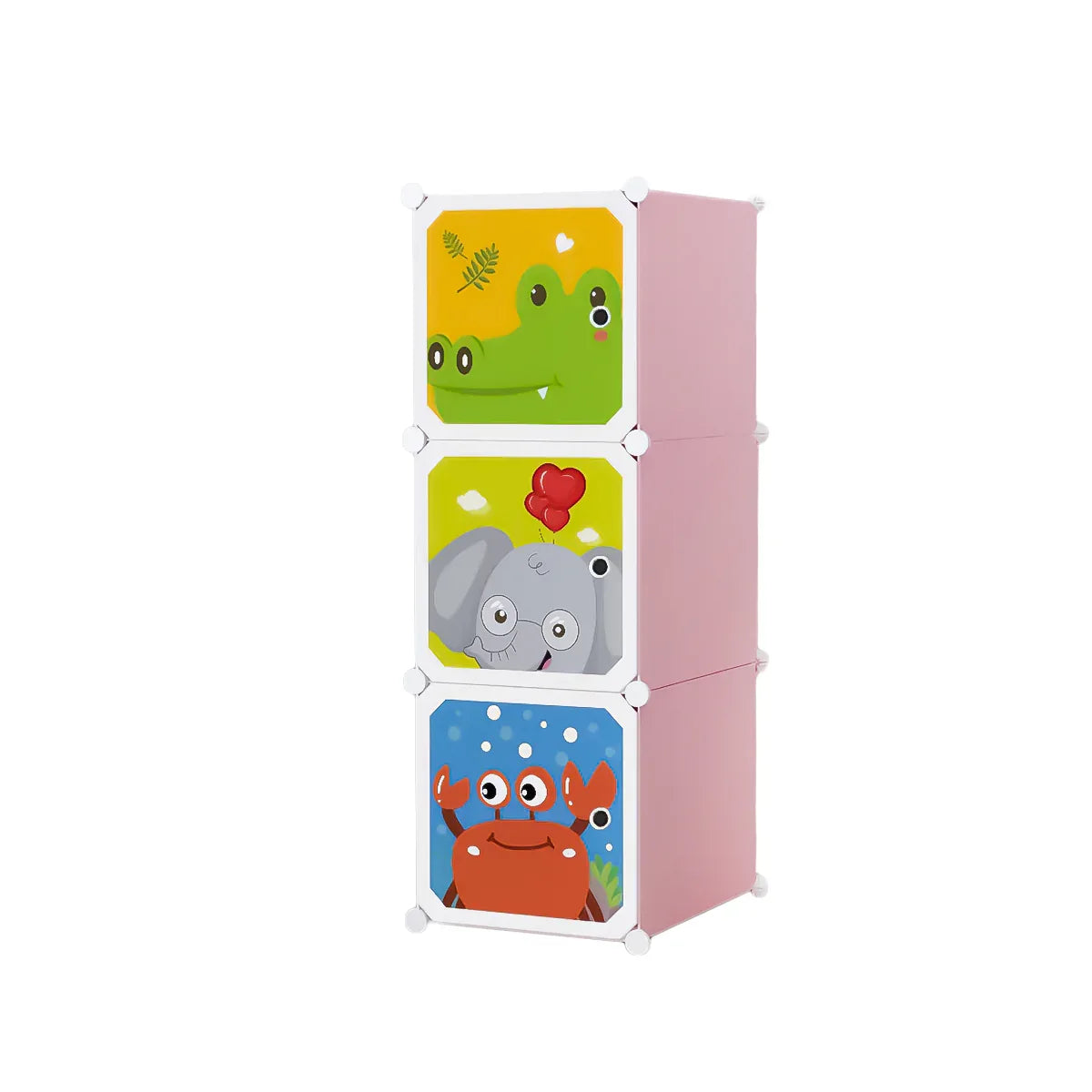 Dulap Modular Copii, 3 Usi, D4378, Roz