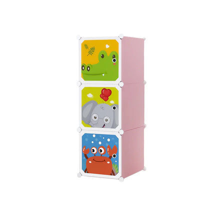 Dulap Modular Copii, 3 Usi, D4378, Roz