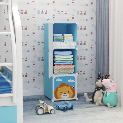 Dulap Modular Copii, 3 Usi, D4379, Blue