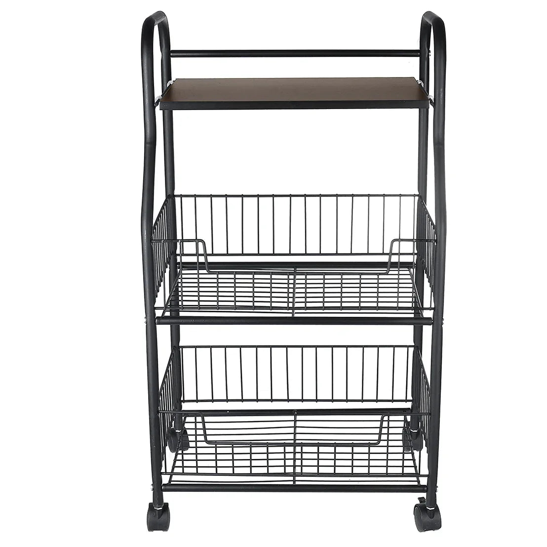 Raft metalic mobil, multifunctional, 3 polite, Naimeed D4401, Negru