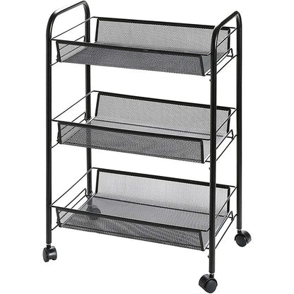 Raft metalic mobil, multifunctional, 3 polite, Naimeed D4402, Negru