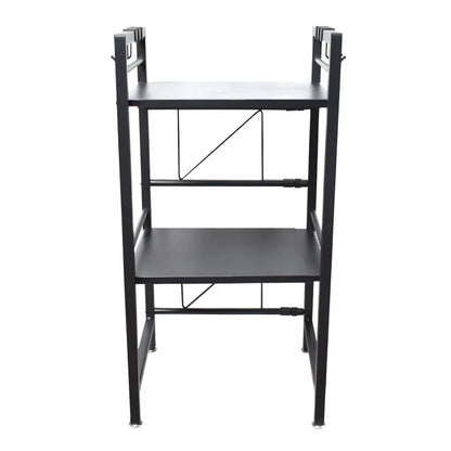 Raft metalic, lungime ajustabila, 2 polite, Naimeed D4406, Negru