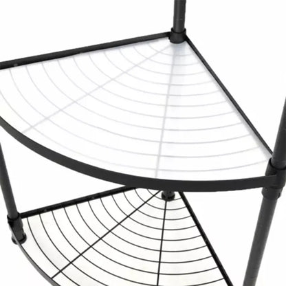Raft metalic, multifunctional, 3 polite, Naimeed D4407, Negru