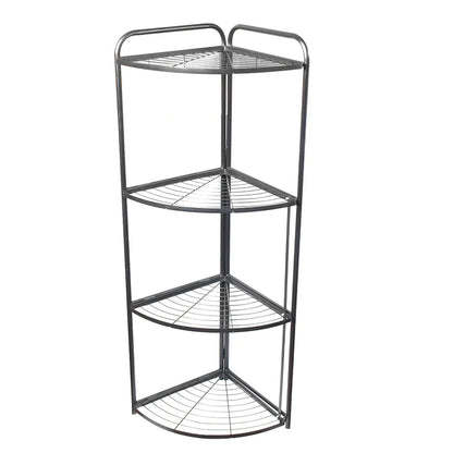 Raft metalic, multifunctional, 4 polite, Naimeed D4408, Negru