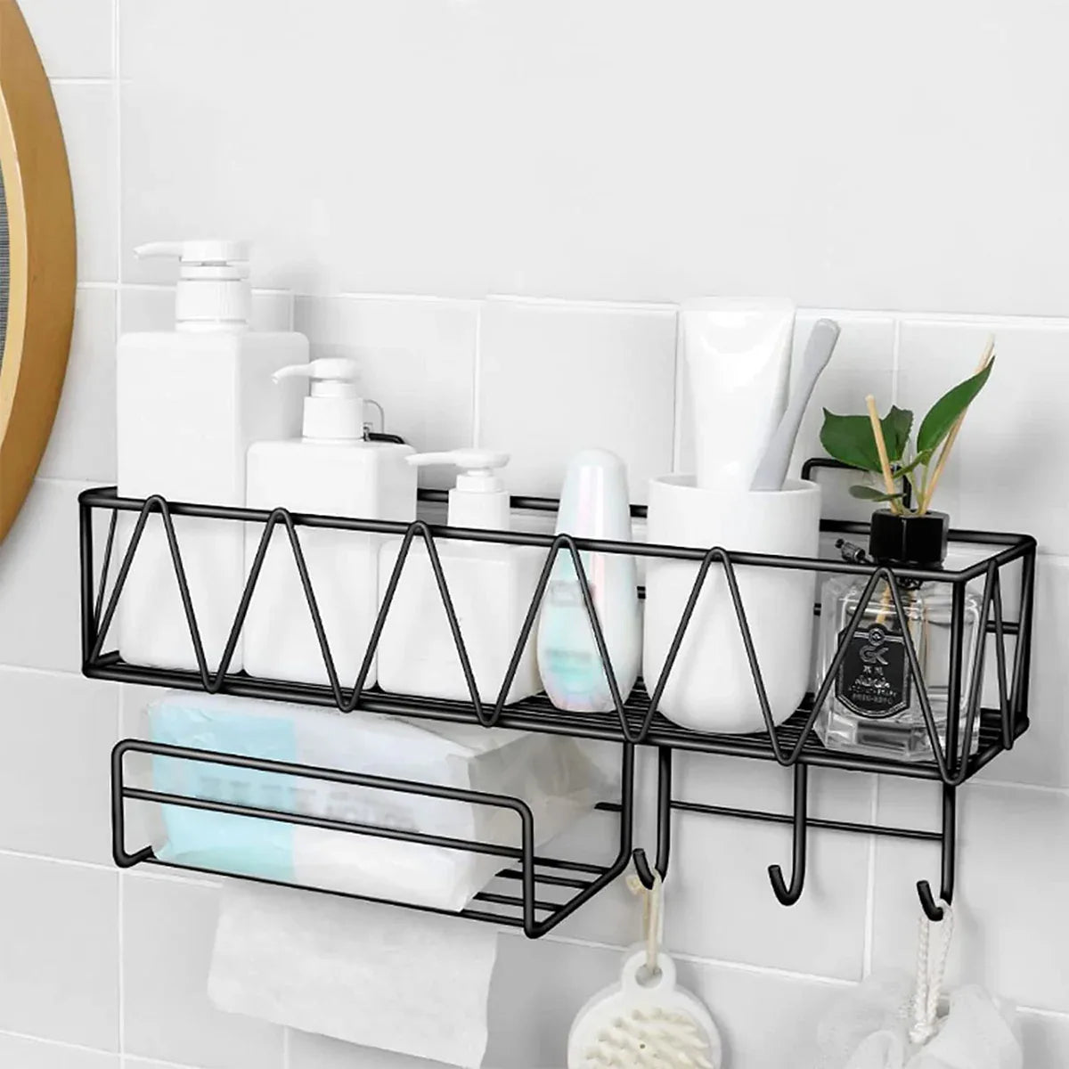 Raft metalic, multifunctional, Naimeed D4422, Negru