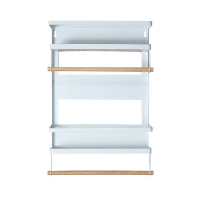 Raft metalic, multifunctional, prindere magnetica, 2 polite, Naimeed D4440, Alb