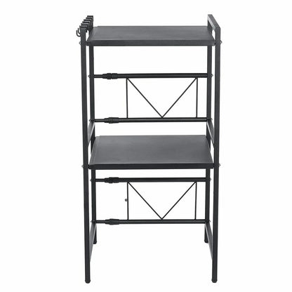Raft metalic, extensibil, 2 polite, Naimeed D4501, Negru