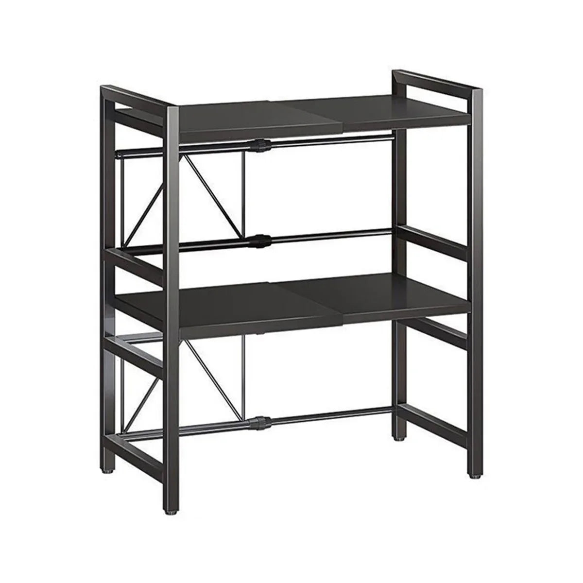 Raft metalic, extensibil, 2 polite, Naimeed D4501, Negru