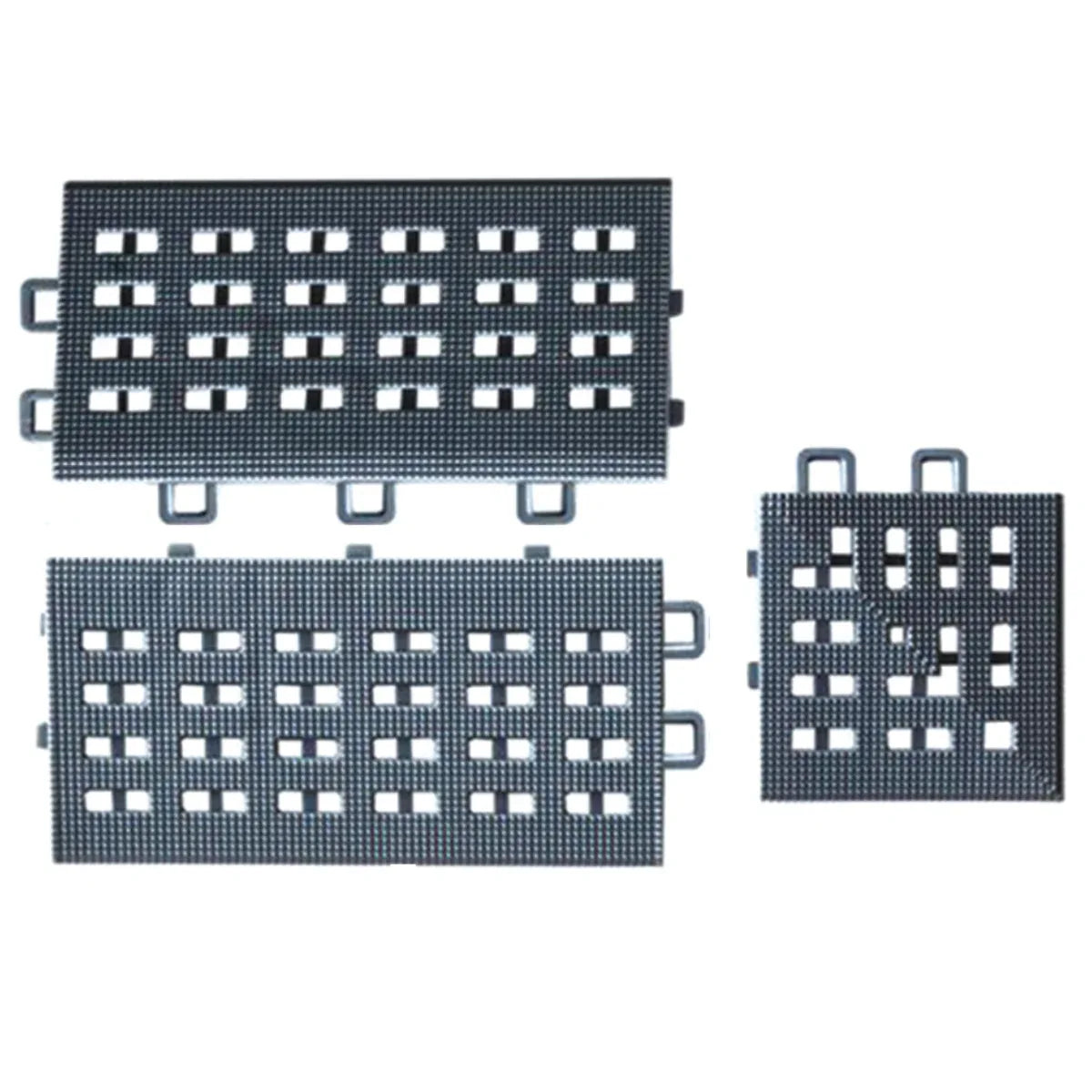 Set 12 placi pardoseala modulara si accesorii din PP, Naimeed D4535, Verde