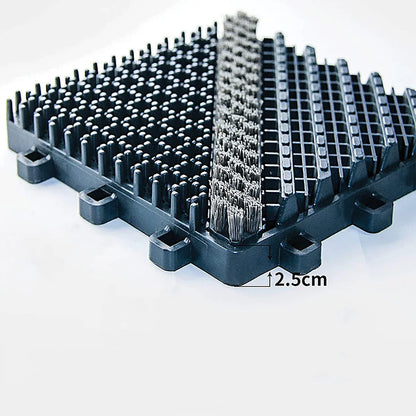 Set 4 placi pardoseala modulara din PP, Naimeed D4533, Gri