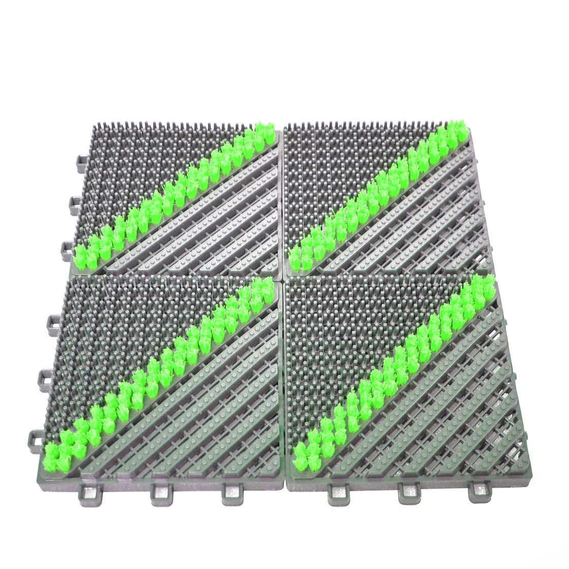 Set 4 placi pardoseala modulara din PP, Naimeed D4535, Verde