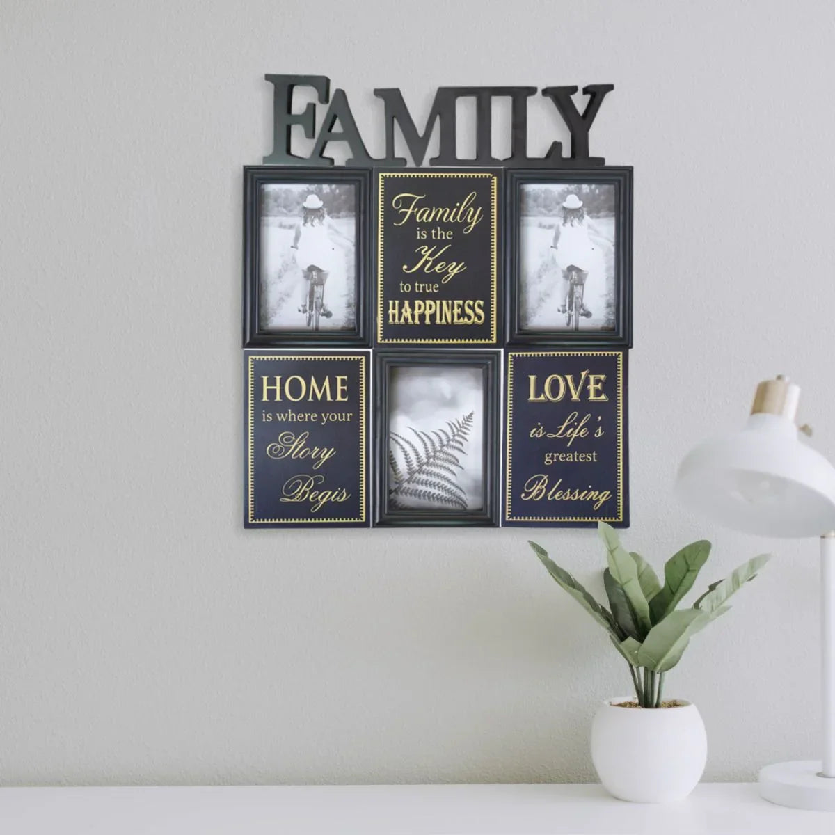 Rama foto Family, 3 poze, Naimeed D4541N, Negru