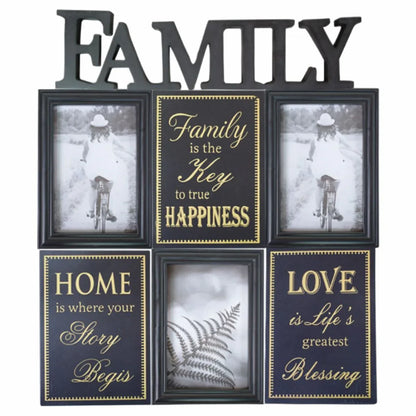 Rama foto Family, 3 poze, Naimeed D4541N, Negru
