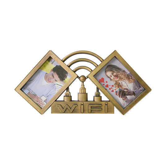 Rama foto, 2 poze, Naimeed D4542G, Auriu