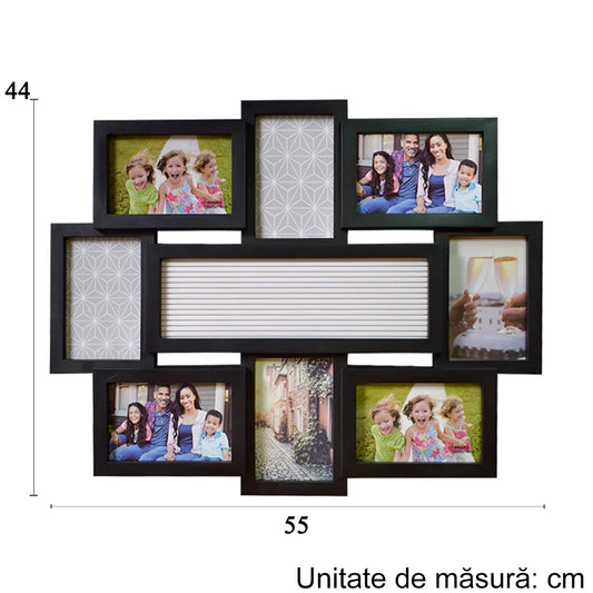 Rama foto, 8 poze, Naimeed D4545N, Negru