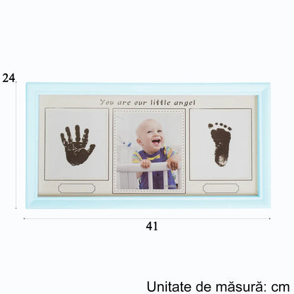 Rama foto cu amprenta, personalizabila, Naimeed D4571B, Albastru