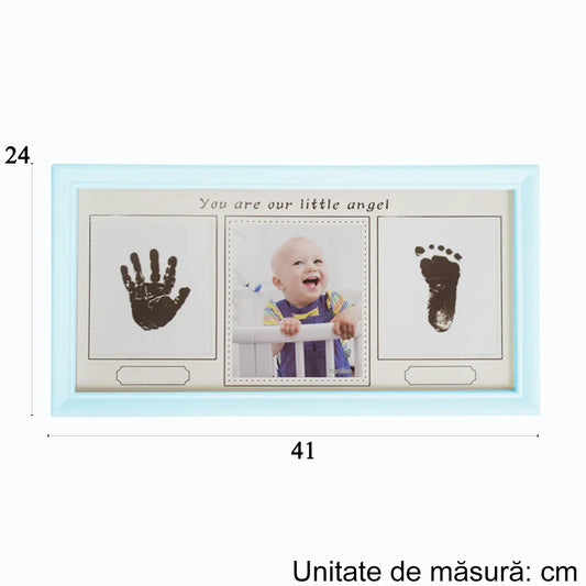 Rama foto cu amprenta, personalizabila, Naimeed D4571B, Albastru