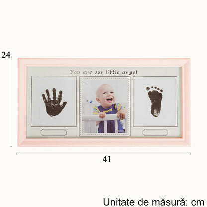 Rama foto cu amprenta, personalizabila, Naimeed D4571P, Roz