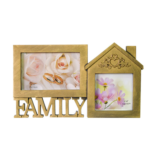 Rama foto, 2 poze, Naimeed D4577G, Auriu