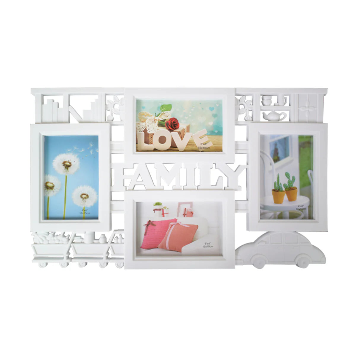 Rama foto, 4 poze, Naimeed D4579W, Alb