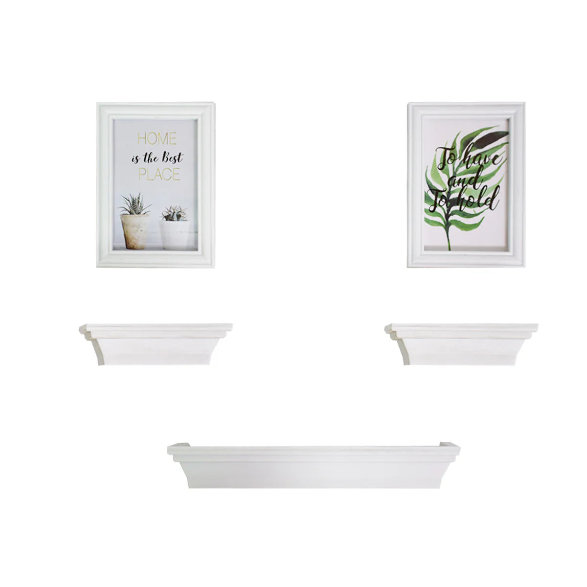 Set 2 rame foto, Naimeed D4594W, 3 polite, Alb