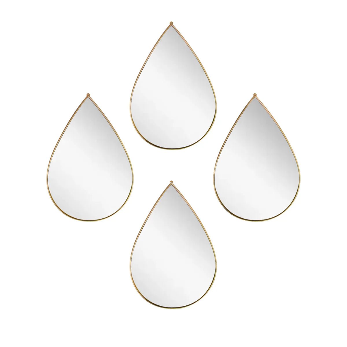 Set 4 Oglinzi Decorative, Naimeed D4605G, Auriu, 19x1x28 cm