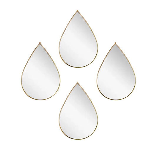 Set 4 Oglinzi Decorative, Naimeed D4605G, Auriu, 19x1x28 cm