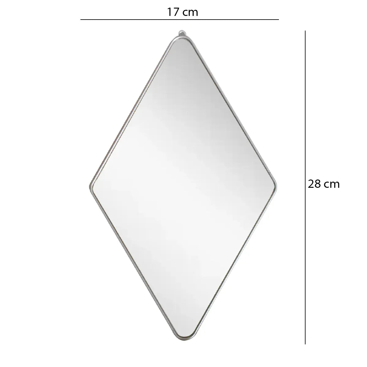 Set 3 Oglinzi Decorative, Naimeed D4607S, Argintiu, 17x1x28 cm