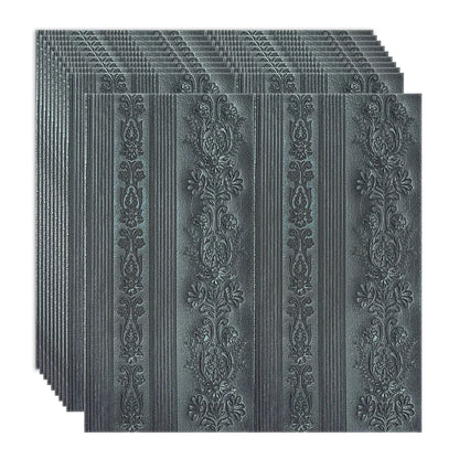 Set 10 x Tapet 3D Autoadeziv, design modern, rezistent la umezeala, usor de curatat, 70x70cm, Naimeed D4710, Negru