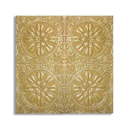 Tapet 3D Autoadeziv, design modern, rezistent la umezeala, usor de curatat, 70x70cm, Naimeed D4713, Auriu