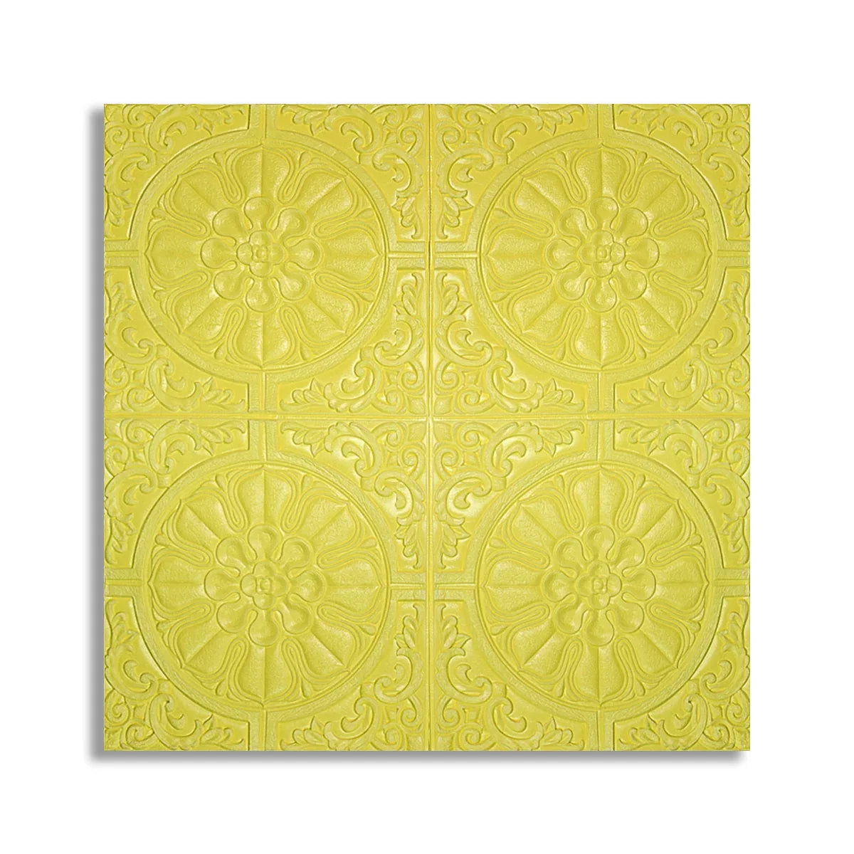 Set 10 x Tapet 3D Autoadeziv, design modern, rezistent la umezeala, usor de curatat, 70x70cm, Naimeed D4714, Galben