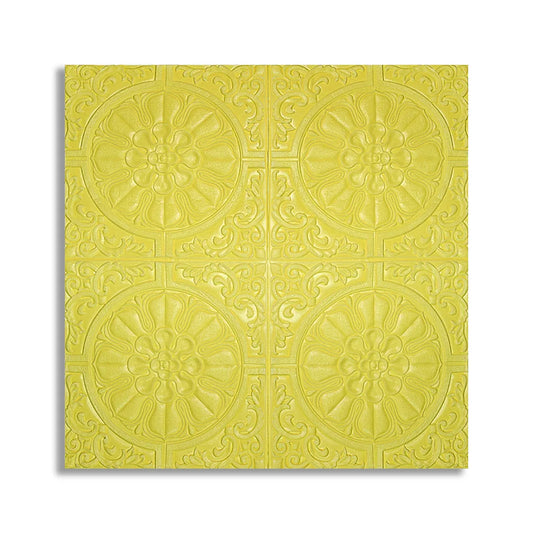 Set 10 x Tapet 3D Autoadeziv, design modern, rezistent la umezeala, usor de curatat, 70x70cm, Naimeed D4714, Galben