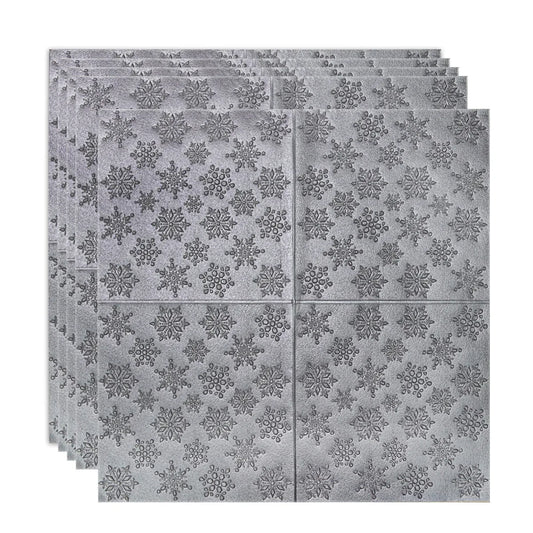 Set 5 x Tapet 3D Autoadeziv, design modern, rezistent la umezeala, usor de curatat, 70x70cm, Naimeed D4717, Argintiu