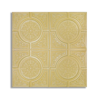 Tapet 3D Autoadeziv, design modern, rezistent la umezeala, usor de curatat, 70x70cm, Naimeed D4723, Galben