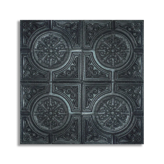 Set 10 x Tapet 3D Autoadeziv, design modern, rezistent la umezeala, usor de curatat, 70x70cm, Naimeed D4724, Negru