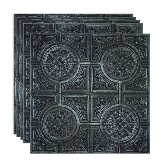 Set 5 x Tapet 3D Autoadeziv, design modern, rezistent la umezeala, usor de curatat, 70x70cm, Naimeed D4724, Negru