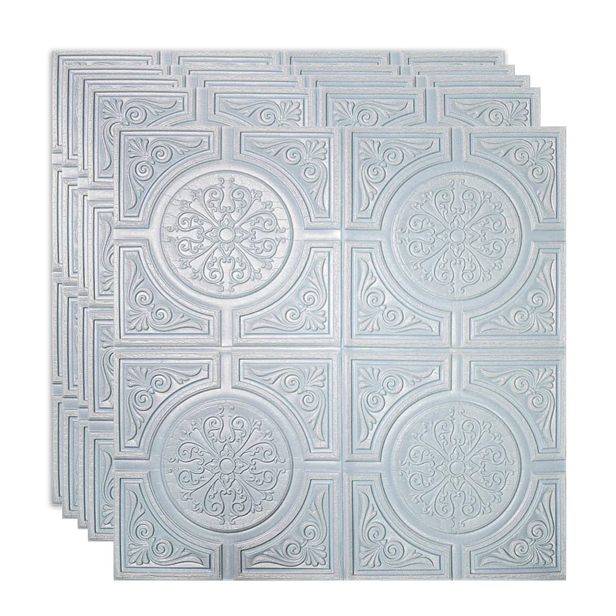 Set 5 x Tapet 3D Autoadeziv, design modern, rezistent la umezeala, usor de curatat, 70x70cm, Naimeed D4725, Albastru