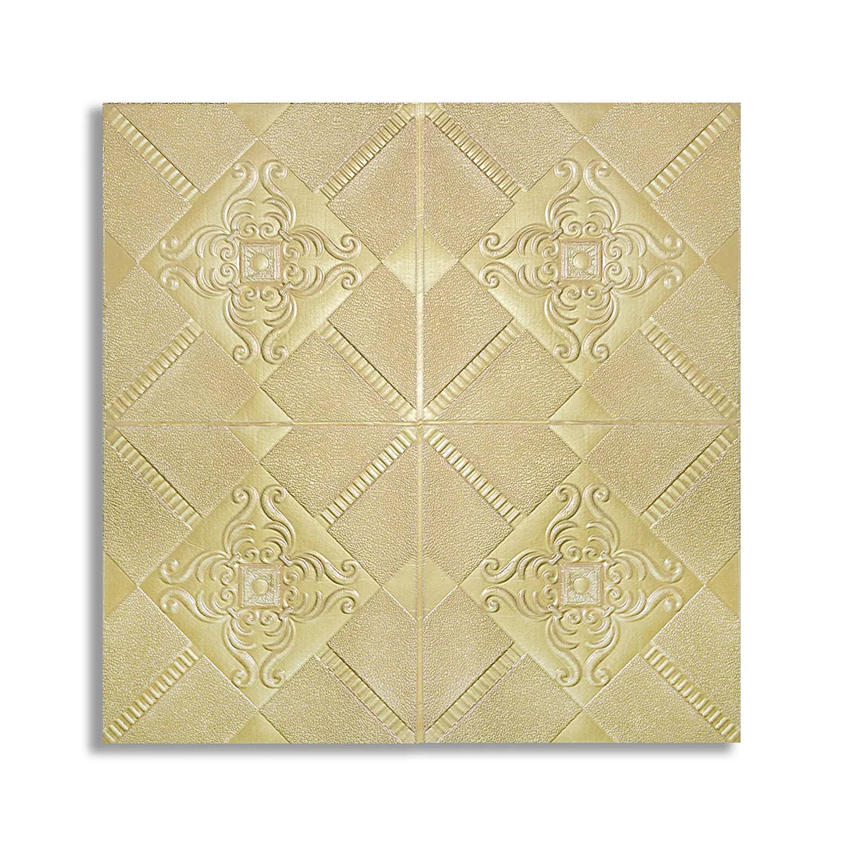 Tapet 3D Autoadeziv, design modern, rezistent la umezeala, usor de curatat, 70x70cm, Naimeed D4730, Auriu