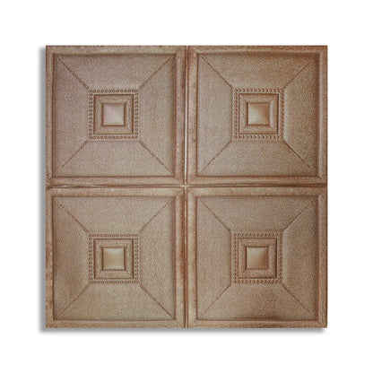 Set 5 x Tapet 3D Autoadeziv, design modern, rezistent la umezeala, usor de curatat, 70x70cm, Naimeed D4738, Bronz