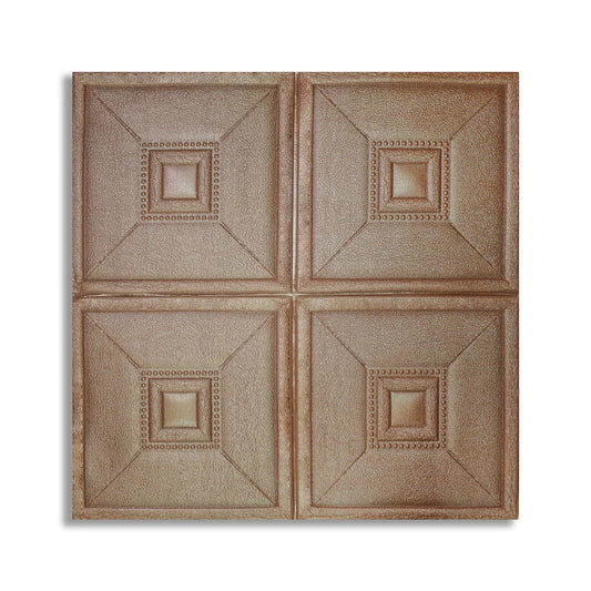 Tapet 3D Autoadeziv, design modern, rezistent la umezeala, usor de curatat, 70x70cm, Naimeed D4738, Bronz
