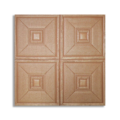 Tapet 3D Autoadeziv, design modern, rezistent la umezeala, usor de curatat, 70x70cm, Naimeed D4739, Maro