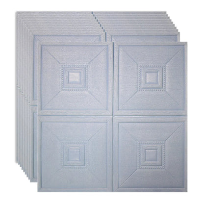 Set 10 x Tapet 3D Autoadeziv, design modern, rezistent la umezeala, usor de curatat, 70x70cm, Naimeed D4740, Albastru
